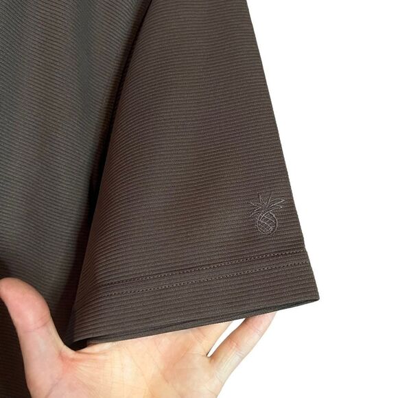 Cubavera brown 1/4 button short sleeve polo shirt - Picture 6 of 9